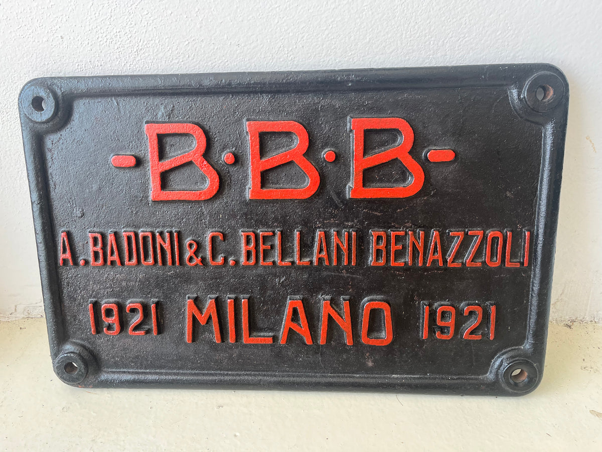 Rare Cast Iron Industrial Plaque - 1921 - 51x32 cm - Industrial Archaeology