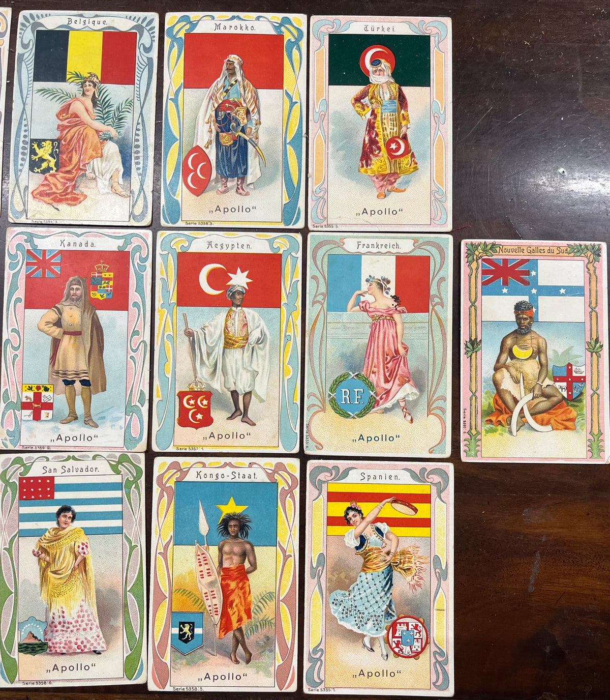 Lotto Figurine pubblicitarie '800 - Apollo Wien - Nazioni e Costumi del mondo - Sammelbilder