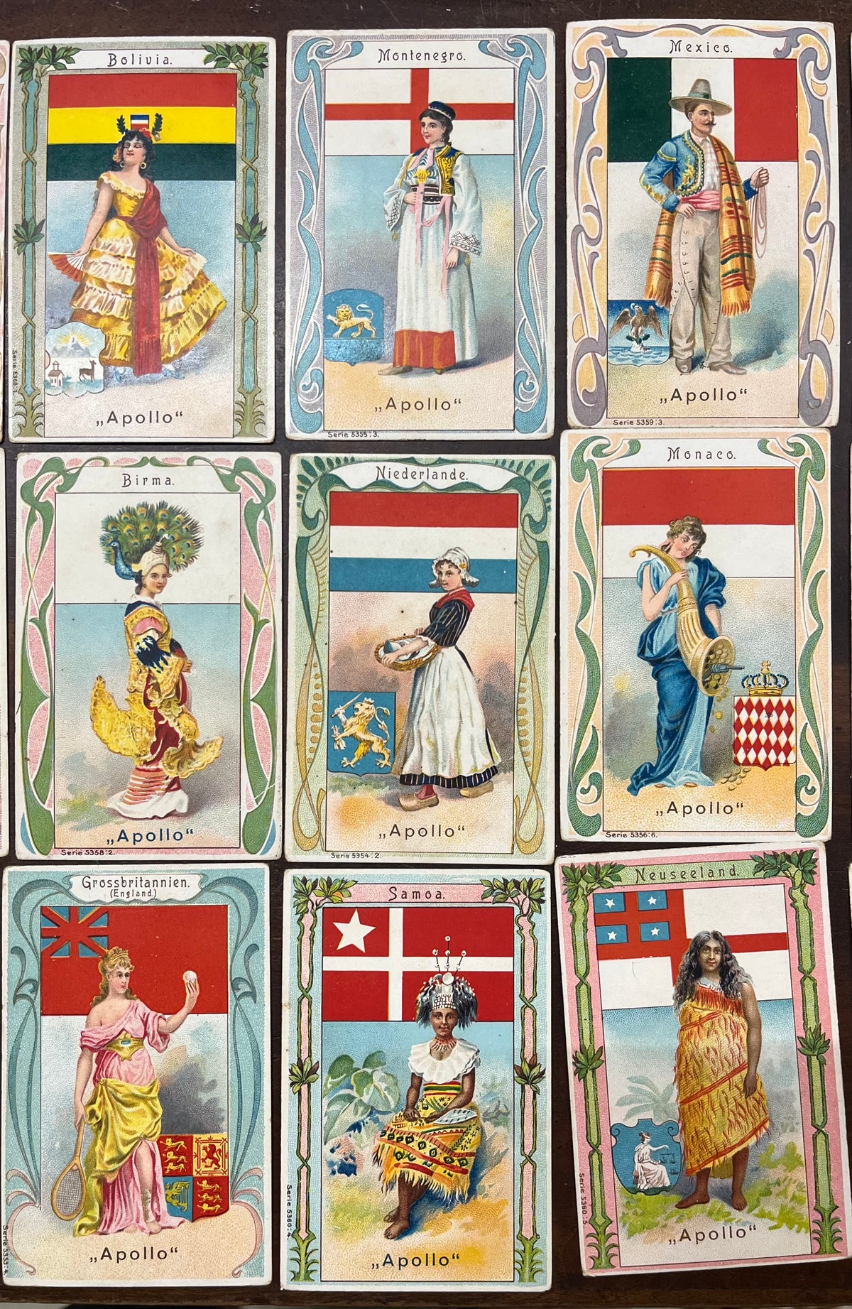 Lotto Figurine pubblicitarie '800 - Apollo Wien - Nazioni e Costumi del mondo - Sammelbilder