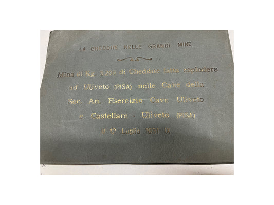 Album Fotografico Epoca 1931 - Esplosione Mina Cheddite Cave Uliveto (Pisa)