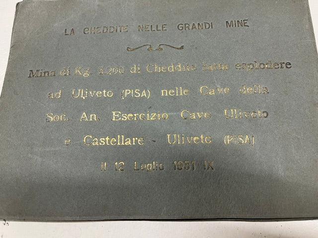 Album Fotografico Epoca 1931 - Esplosione Mina Cheddite Cave Uliveto (Pisa)
