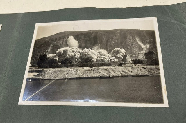 Album Fotografico Epoca 1931 - Esplosione Mina Cheddite Cave Uliveto (Pisa)