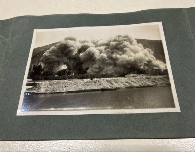 Album Fotografico Epoca 1931 - Esplosione Mina Cheddite Cave Uliveto (Pisa)