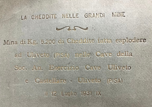 Album Fotografico Epoca 1931 - Esplosione Mina Cheddite Cave Uliveto (Pisa)